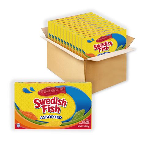 Amazon.com : SWEDISH FISH Assorted Soft & Chewy Candy, Bulk Candy, 12 ...