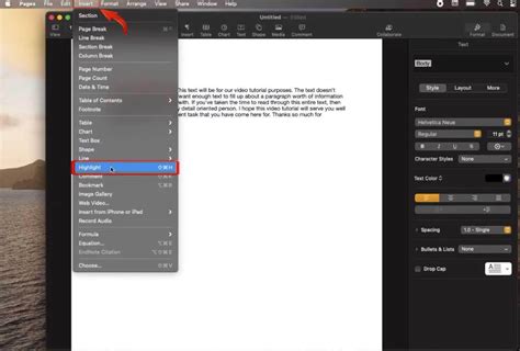 How to Highlight in Mac Pages 的图像结果