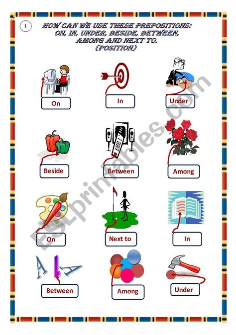 Image result for Position Preposition Worksheet
