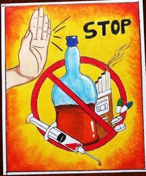 Make a poster for awaring people about tobacco, alcohol and ...