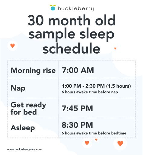 30 month old / 2.5 year old sleep schedule: Bedtime and nap schedule ...