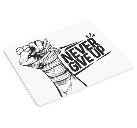 'Never give up' Boxing original mousepad - TenStickers