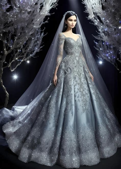 Silver Bridal Gown by LadyAly on DeviantArt