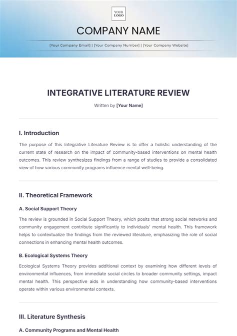 FREE Literature Review Templates - Edit Online & Download | Template.net