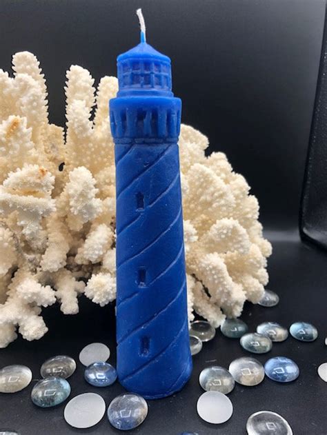 Lighthouse Beeswax Candle / Seaside Cottage / Nautical Candle - Etsy India