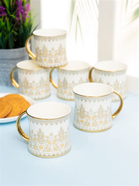 Buy Diamond Ebony Coffee & Tea Mugs, 170ml, Set of 6 Online – Clay ...