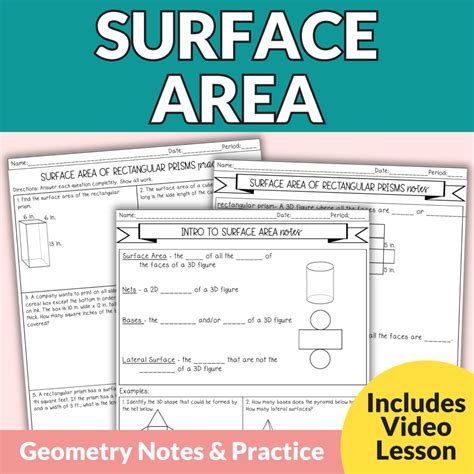 Image result for Surface Area Lessons