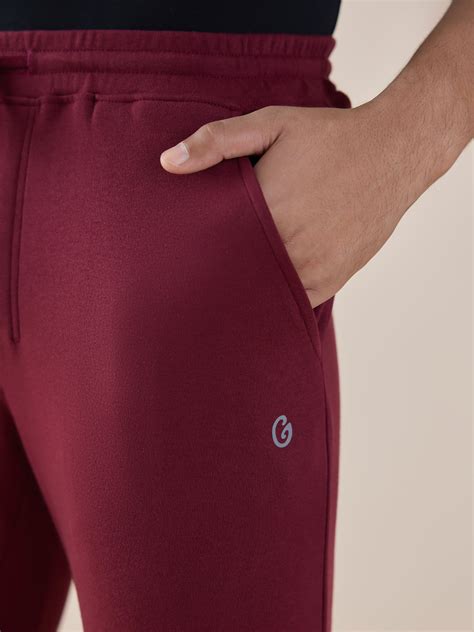 Anti Stain & Anti Odor Joggers with SAC Tech & Smart Pocket - Burgundy ...