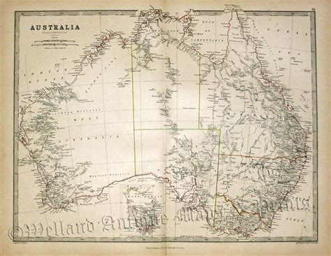 'AUSTRALIA' by W. & A. K. Johnston c.1868 - Welland Antique Maps