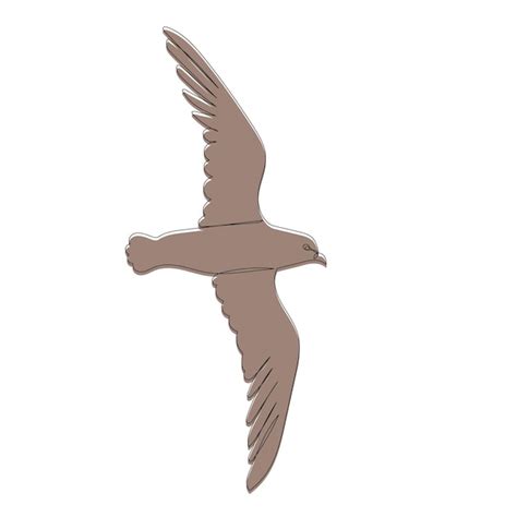 Oiseau volant vecteur de dessin au trait continu | Vecteur Premium