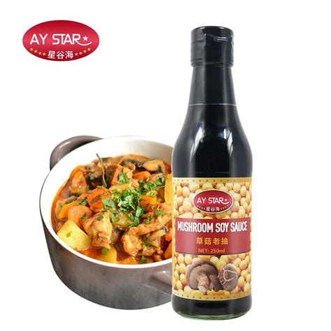 250ml Free Samples Fermented OEM Wholesale Algeria Dark Mushroom Soy ...