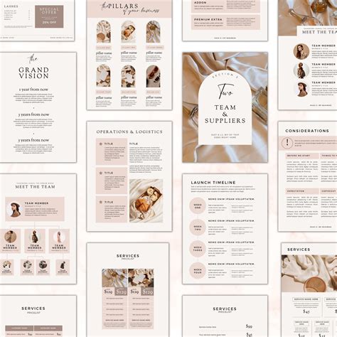 Small Business Plan Template, Business Planner Proposal, Start up Work ...