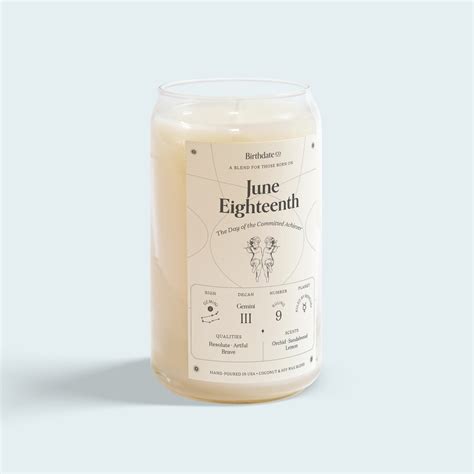 The June Eighteenth Birthday Candle – Birthdate Co.