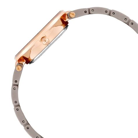 Buy Online Anne Klein Quartz Analog Brown Round Dial Rose Gold Ceramic ...