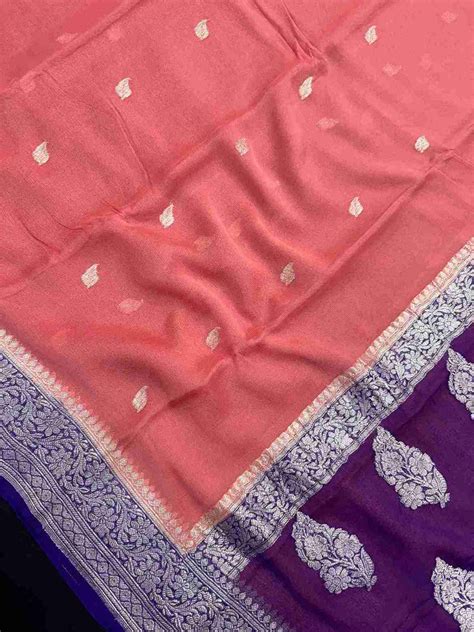 Banarasi Pure Khaddi Chiffon Saree – Sanjar Creation