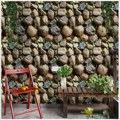 Univocean 3D Big Stone Background Wallpaper PVC Waterproof HD Wall ...