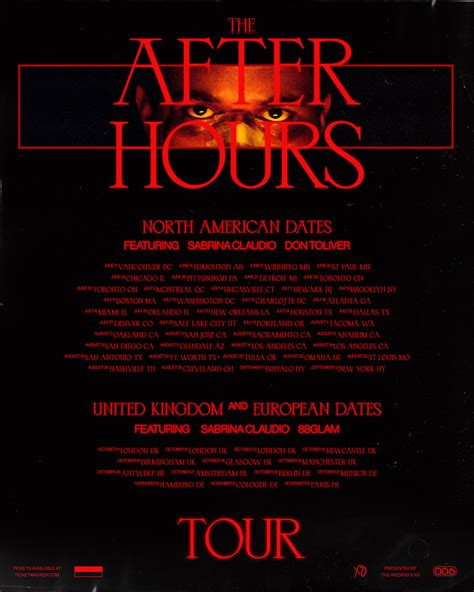 News: The Weeknd Announces The After Hours Tour - SCENE IN THE DARK