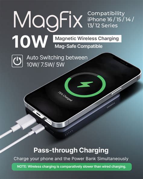 RAEGR 10000mAh MagFix M1 Wireless Power Bank with 20W Type-C Cable – Raegr