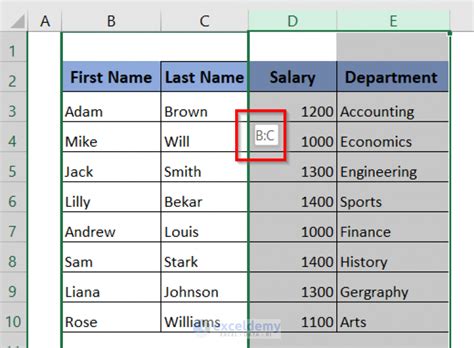 Image result for How to Move a Column Over in Excel