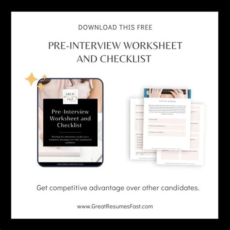 Interview Preparation Worksheet 的图像结果