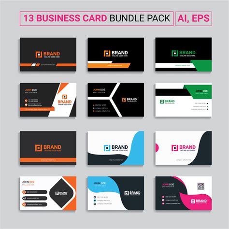 13 Corporate business card master bundles double sided - MasterBundles