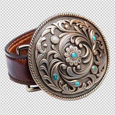 Belt buckle set isolated on transparent background | Premium AI ...