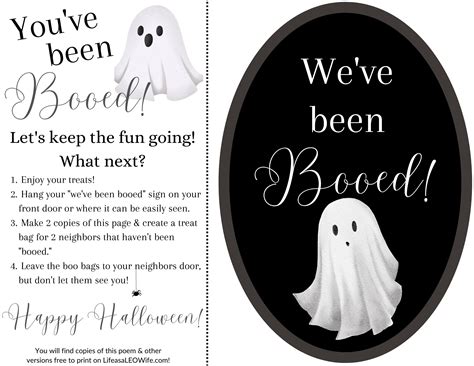You Ve Been Booed Free Printable Black And White - Printable Free Templates