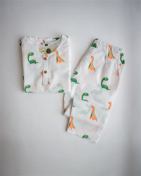Mouse in The House Dino Friends Nightsuit-Animal Printed-Cotton-For ...