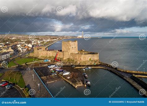 Carrickfergus, Northern Ireland. Castle, Harbor and Town Stock Image ...
