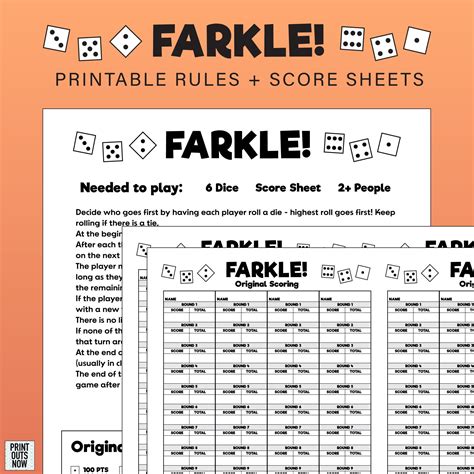 Free Printable Farkle Rules | Fanny Printable