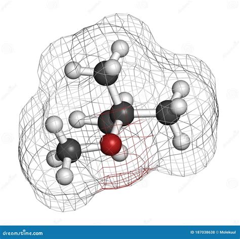 Methyl Tert-butyl Ether (MTBE, TBME) Gasoline Additive Molecule. Atoms ...