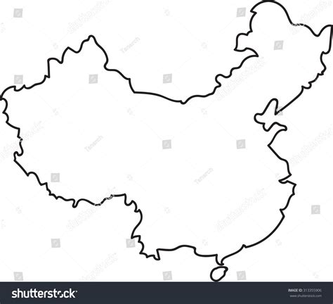 china map outline