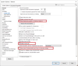 Image result for System Options SolidWorks