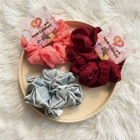 Satin Scrunchies – Soft Hair-Friendly Scrunchie Set - Hair Cuddles ...