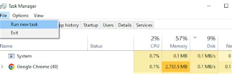 Image result for Run New Task Explorer.exe