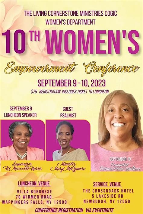 The Living Cornerstone Ministries COGIC 10th Womens Empowerment Weekend ...