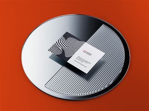 Free On Mirror Creative Business Cards Mockup PSD Set - Good Mockups