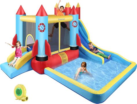 Amazon.com: WONFUY Bounce House for Kids 13X11ft Outdoor Indoor Bouncy House with Blower Jumping ...