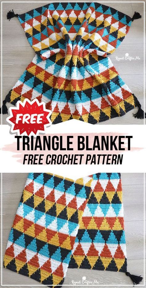 Image result for Crochet Triangle Blanket Pattern