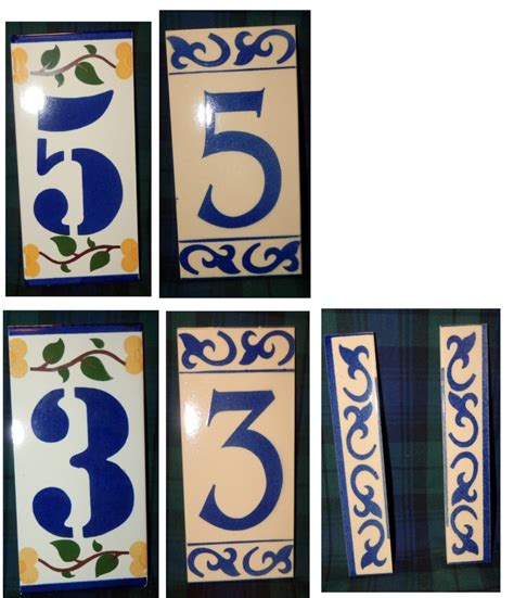 Ceramic Tile House Numbers And Letters Decorative House Number Ideas