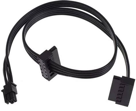 Paruht SAS Cable 0.42 m ATX Mini 4 Pin to 2 x Right-Angle SATA 15 Pin ...