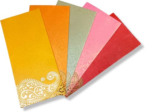 Envelope House pack of 50 Multicolour premium Metallic envelopes for ...