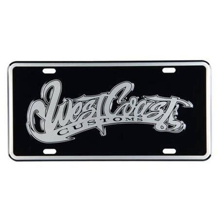 West Coast Customs Black License Plate WCC-0702E | Zoro