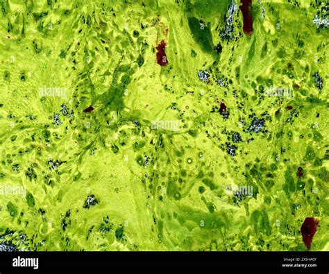 Abstract marble background of different shades of green. Brown, blue ...