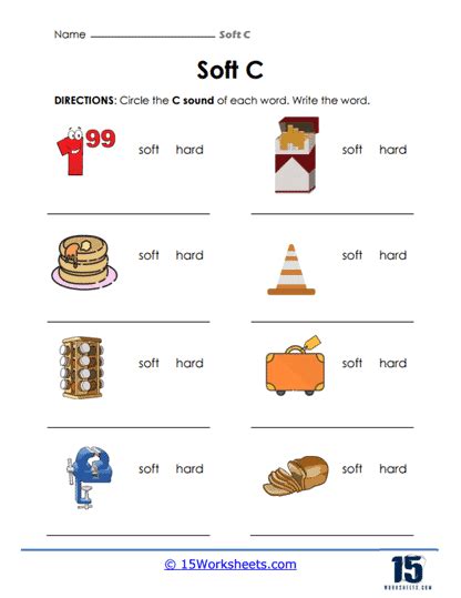 Soft C Worksheets - 15 Worksheets.com