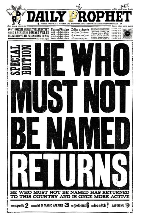 Harry Potter Newspaper Printables - Printable Templates Online By Paul ...