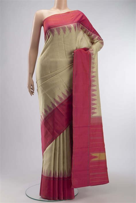 Beige Kanchipuram Silk Saree – Nalli Silk Sarees Pvt Ltd