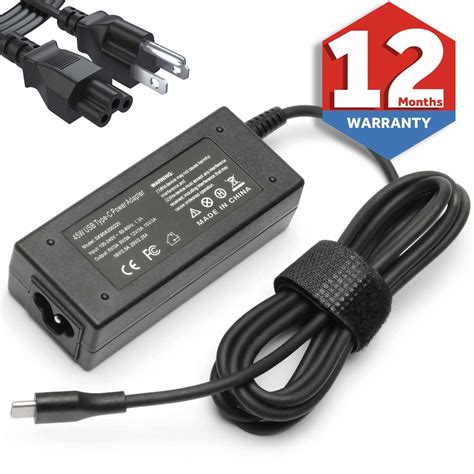 Buy 45W 20V 2.25A Type-C USB-C Charger AC Replacement Power Adapter ...
