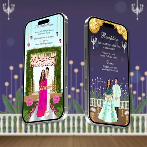 South Indian Wedding Invitation Video | Pink Flowers Theme | AI-1150 ...