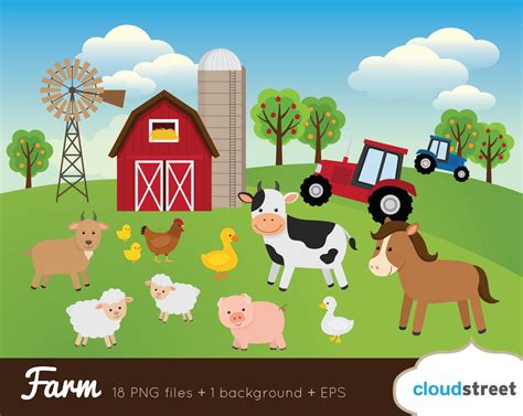 20% OFF Farm Clip Art / Farm Animals Clipart / barnyard vector